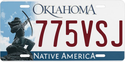 OK license plate 775VSJ