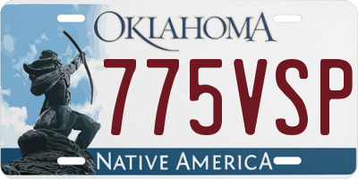 OK license plate 775VSP