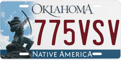 OK license plate 775VSV
