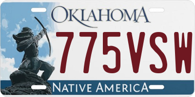 OK license plate 775VSW
