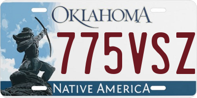 OK license plate 775VSZ