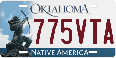 OK license plate 775VTA