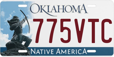 OK license plate 775VTC