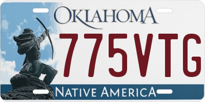 OK license plate 775VTG