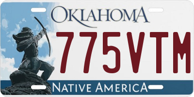OK license plate 775VTM