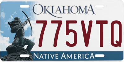 OK license plate 775VTQ