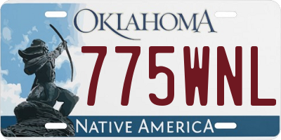 OK license plate 775WNL
