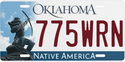 OK license plate 775WRN