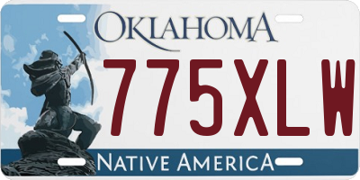 OK license plate 775XLW