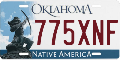 OK license plate 775XNF