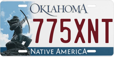 OK license plate 775XNT
