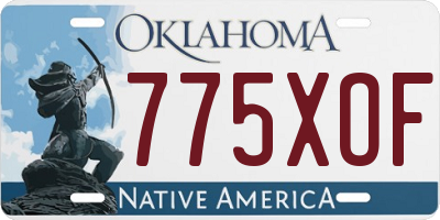 OK license plate 775XOF