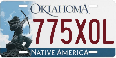 OK license plate 775XOL