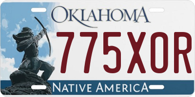 OK license plate 775XOR