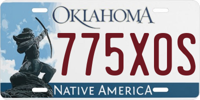 OK license plate 775XOS