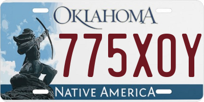 OK license plate 775XOY