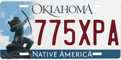 OK license plate 775XPA