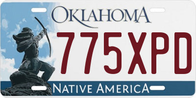 OK license plate 775XPD
