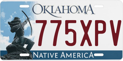 OK license plate 775XPV