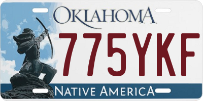 OK license plate 775YKF