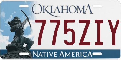 OK license plate 775ZIY
