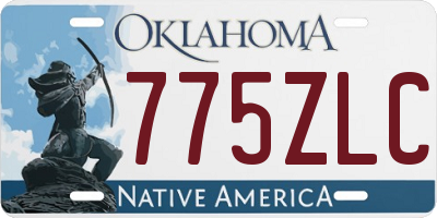 OK license plate 775ZLC
