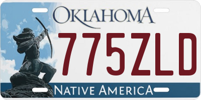 OK license plate 775ZLD