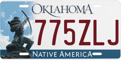 OK license plate 775ZLJ