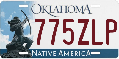 OK license plate 775ZLP