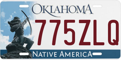 OK license plate 775ZLQ