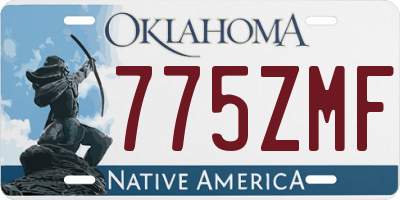 OK license plate 775ZMF