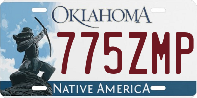 OK license plate 775ZMP