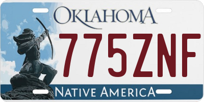 OK license plate 775ZNF