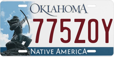 OK license plate 775ZOY