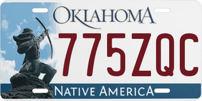 OK license plate 775ZQC