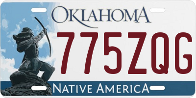 OK license plate 775ZQG