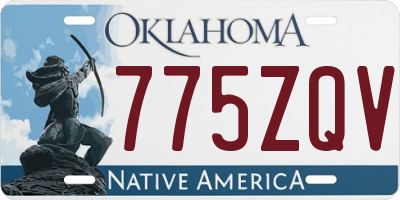 OK license plate 775ZQV