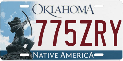 OK license plate 775ZRY