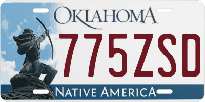 OK license plate 775ZSD