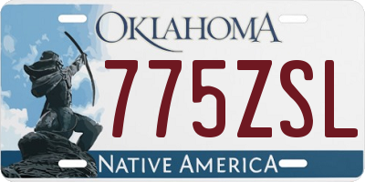 OK license plate 775ZSL