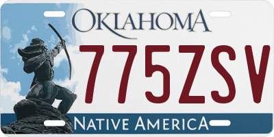 OK license plate 775ZSV