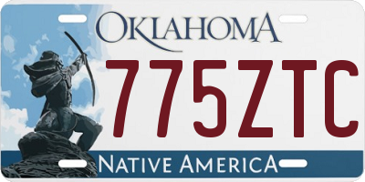 OK license plate 775ZTC