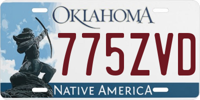 OK license plate 775ZVD