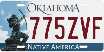 OK license plate 775ZVF