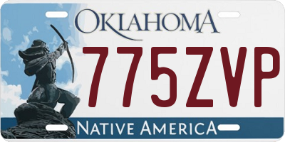 OK license plate 775ZVP