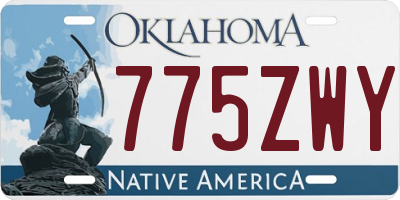 OK license plate 775ZWY
