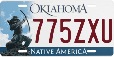 OK license plate 775ZXU