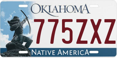 OK license plate 775ZXZ