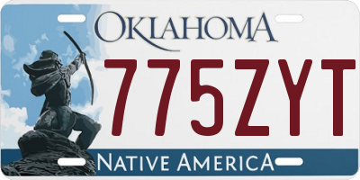 OK license plate 775ZYT