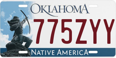 OK license plate 775ZYY